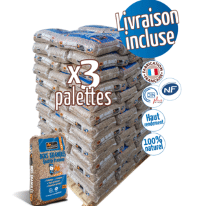 Palette von WOODSTOCK pellets x 3 (198 säcke) zu 15 kg
